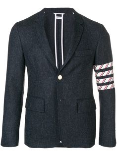Thom Browne твидовый блейзер с полосками 4-Bar
