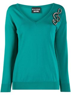 Boutique Moschino декорированный джемпер