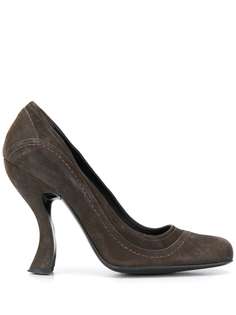 Prada Pre-Owned туфли-лодочки 1990-х годов на скульптурном каблуке