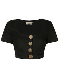 Nicholas short-sleeve cropped top