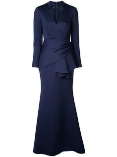 Badgley Mischka платье с драпировкой на талии