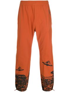 UNDERCOVER elasticated UFO print track pants