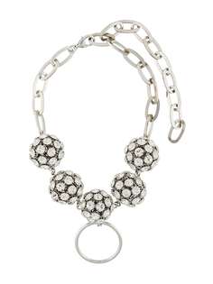 Alessandra Rich embellished sphere necklace