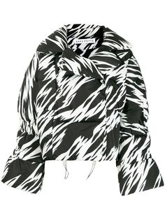 Saks Potts zebra print oversized padded jacket