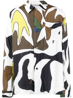 Our Legacy long-sleeved abstract-print shirt