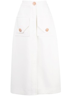 Nicholas button detail skirt