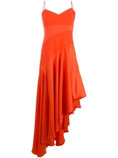 Nicholas paneled asymmetric hem dress