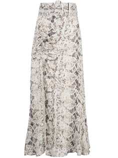 Nicholas snakeskin pattern skirt
