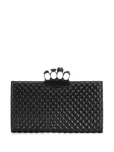 Alexander McQueen клатч с ручкой-кастетом и декором Skull