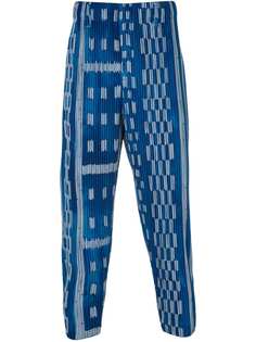 Homme Plissé Issey Miyake Ikat straight-leg trousers