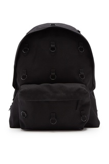 Черный рюкзак с металлическими кольцами Eastpak x Raf Simons