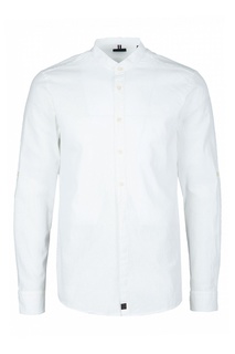 Белая рубашка с воротником-стойкой Strellson