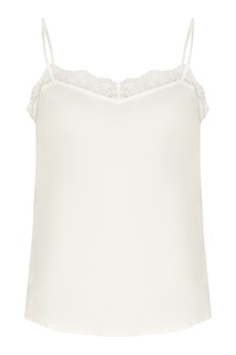 Белый топ с кружевом Claudie Pierlot
