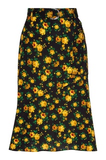 Шелковая юбка с цветочным принтом Claudie Pierlot