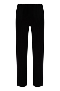 Черные брюки с отделкой в рубчик Balenciaga