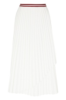 Белая плиссированная юбка-макси с запахом Maje