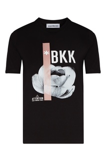 Черная футболка с цветком Dirk Bikkembergs