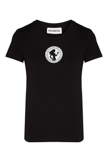 Черная футболка с круглым логотипом Dirk Bikkembergs
