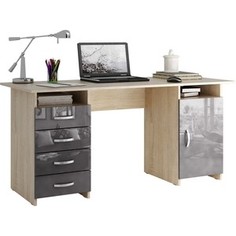 Стол письменный Мастер Милан-7 глянец (дуб сонома-серый) МСТ-СДМ-07-СС-ГЛ