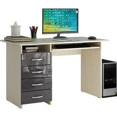 Стол письменный Мастер Милан-3 глянец (дуб молочный-серый) МСТ-СДМ-03-МС-ГЛ