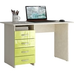 Стол письменный Мастер Милан левый/правый глянец (дуб молочный-лайм) МСТ-СДМ-00-МЛ-ГЛ