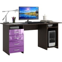 Стол письменный Мастер Милан-6 глянец (венге-фиолетовый) МСТ-СДМ-06-ВФ-ГЛ