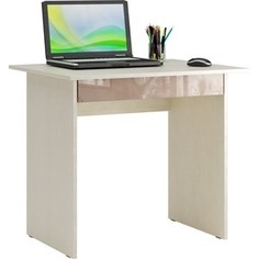 Стол письменный Мастер Милан-2Я глянец (дуб молочный-капучино) МСТ-СДМ-2Я-МК-ГЛ