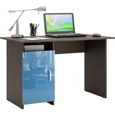 Стол письменный Мастер Милан-8 глянец (венге-синий) МСТ-СДМ-08-ВИ-ГЛ