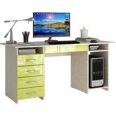 Стол письменный Мастер Милан-6Я глянец (дуб молочный-лайм) МСТ-СДМ-6Я-МЛ-ГЛ