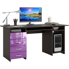 Стол письменный Мастер Милан-6П глянец (венге-фиолетовый) МСТ-СДМ-6П-ВФ-ГЛ