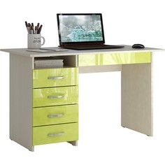 Стол письменный Мастер Милан-1 глянец (дуб молочный-лайм) МСТ-СДМ-01-МЛ-ГЛ
