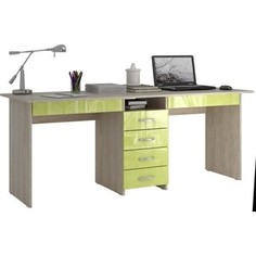 Стол письменный Мастер Тандем-2Я глянец (дуб сонома-лайм) МСТ-СДТ-2Я-СЛ-ГЛ