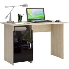 Стол письменный Мастер Милан-8 глянец (дуб сонома-чёрный) МСТ-СДМ-08-СЧ-ГЛ