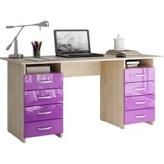 Стол письменный Мастер Милан-10 глянец (дуб сонома-фиолетовый) МСТ-СДМ-10-СФ-ГЛ