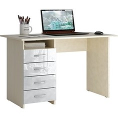 Стол письменный Мастер Милан левый/правый глянец (дуб молочный-белый) МСТ-СДМ-00-МБ-ГЛ