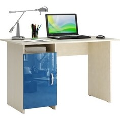 Стол письменный Мастер Милан-8 глянец (дуб молочный-синий) МСТ-СДМ-08-МИ-ГЛ