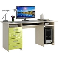 Стол письменный Мастер Милан-6П глянец (дуб молочный-лайм) МСТ-СДМ-6П-МЛ-ГЛ