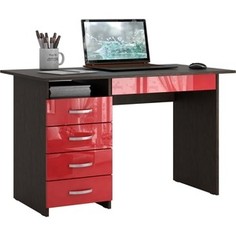 Стол письменный Мастер Милан-1 глянец (венге-красный) МСТ-СДМ-01-ВР-ГЛ