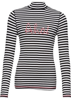 Футболка с длинным рукавом и воротником-стойкой Bonprix