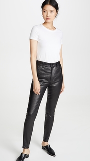 J Brand Lora Super High Rise Leather Skinny Pants