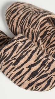Minnie Rose Tiger Cashmere Slippers