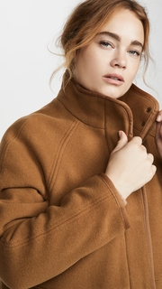 Madewell Piped Wool Cocoon Coat