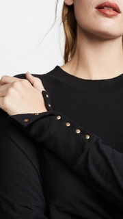 Nation LTD Joni Mock Neck Sweater with Snap Cuffs