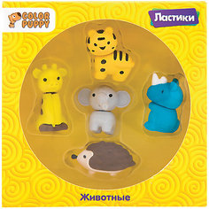 Комплект ластиков Color Puppy "Животные", 5 шт