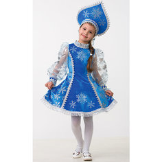 Карнавальный костюм Jeanees "Снегурочка велюр синяя"
