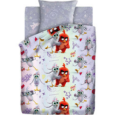 Детское постельное белье 1,5 сп Angry Birds 2 "Ред и Сильвер", серое Непоседа