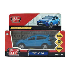 Коллекционная машинка Технопарк Toyota Rav 4, 12 см, синяя