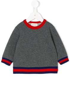 Gucci Kids свитер с полоской Web
