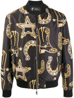 Versace Collection бомбер с принтом