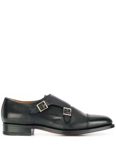 Santoni классические туфли-монки с пряжками